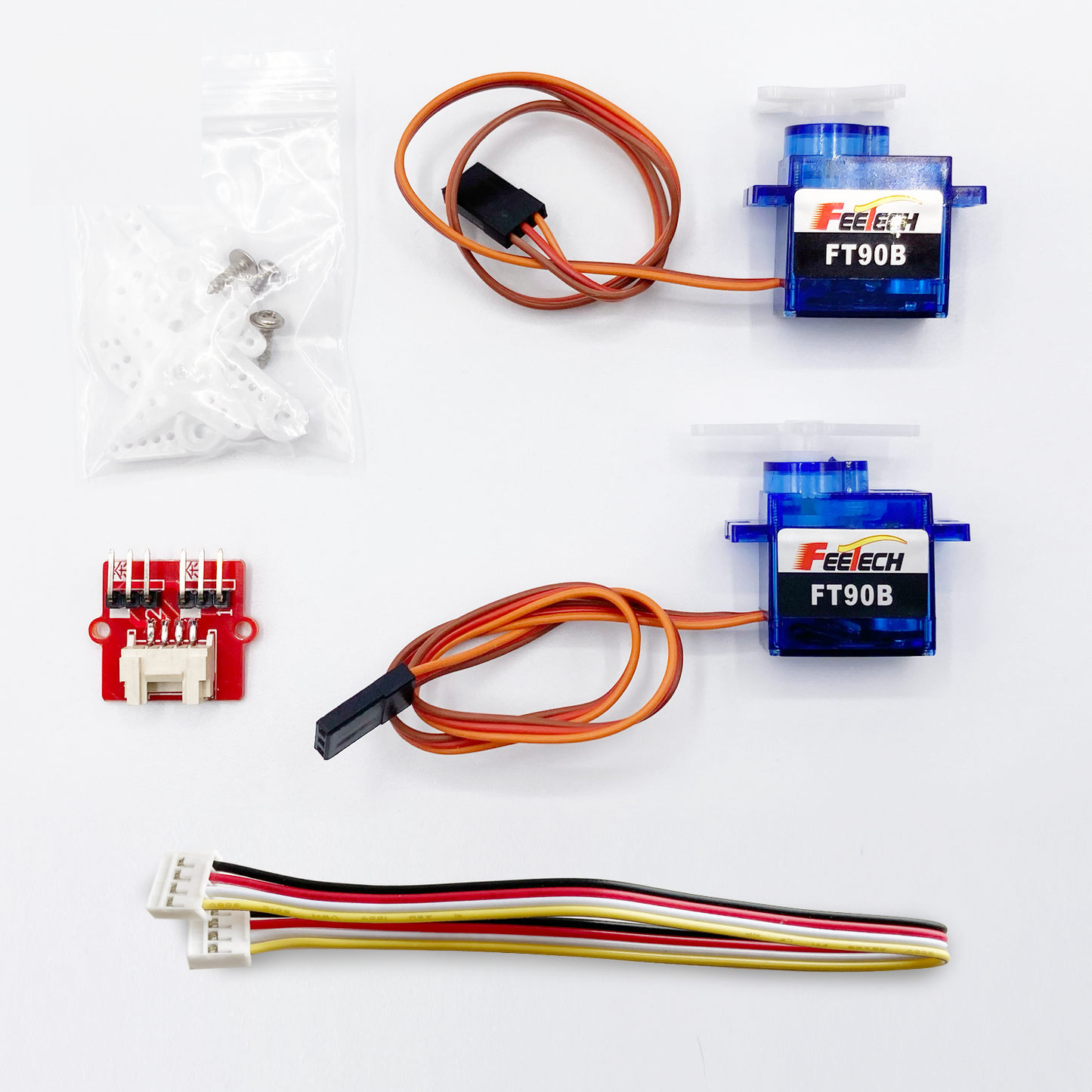 Set of 2 servo motors (with Grove branch board)
