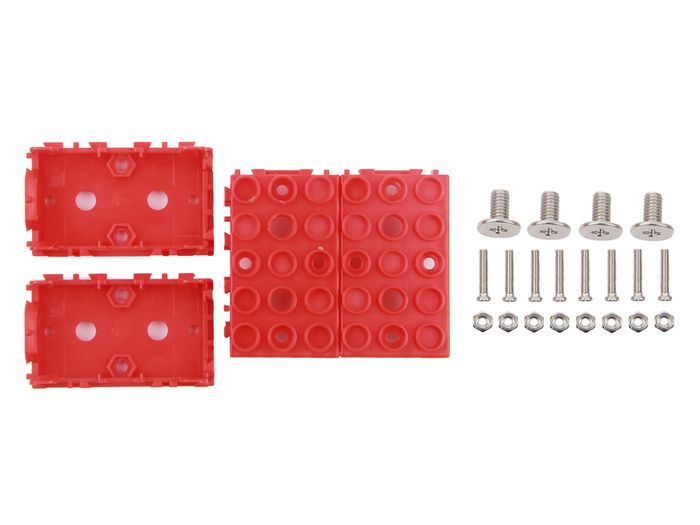 Grove LEGOホルダー 1*2 赤(1パック4個入り) - Grove Wrapper